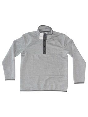 J. Crew Gray Ribbed Snap-Front Jacket